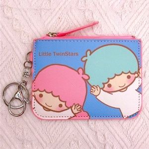 SANRIO Little Twin Stars JAPAN Anime Mini WALLET Card Holder Coin Purse KAWAII
